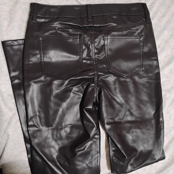 Black Faux Leather Pants - Picture 8 of 8